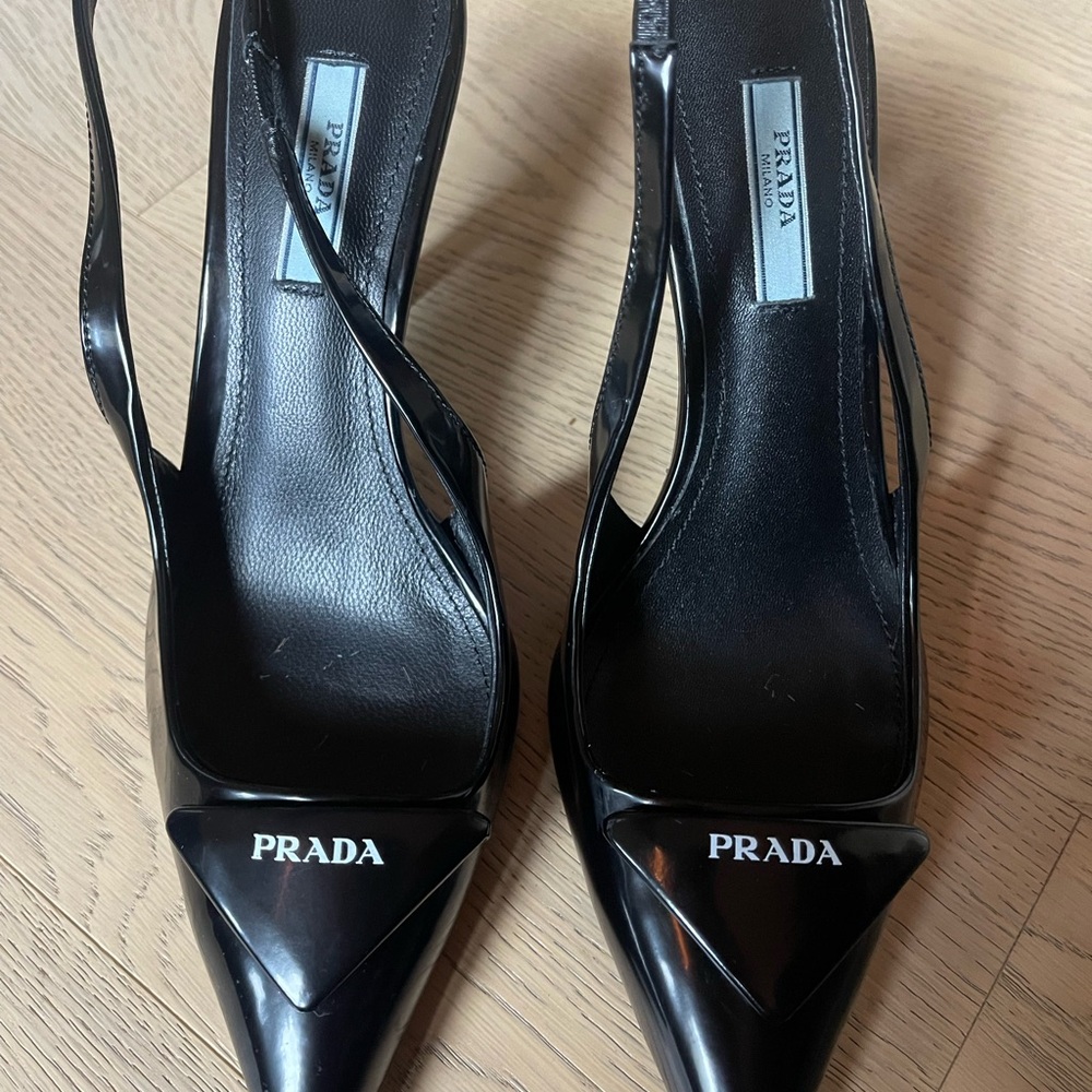 Prada Black Patent Leather Heels